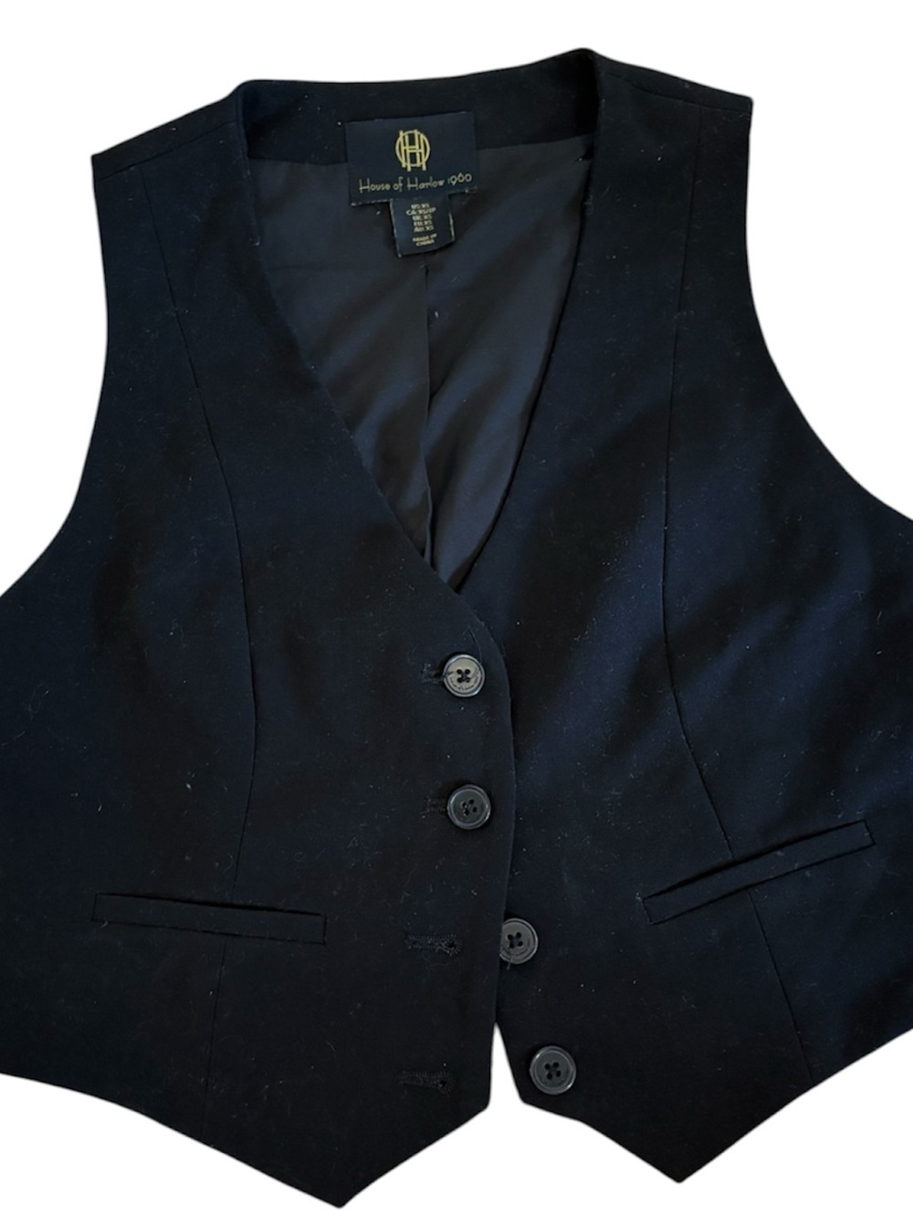House of Harlow 1960 Black Women's Tailored Vest